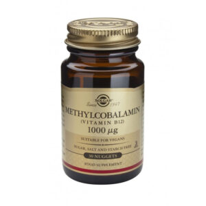 Solgar Vitamin B12 1000μg Methylcobalamin. Βιταμίνη B12 για την Ομαλή Λειτουργία του Νευρικού  Συστήματος, 30 Μασώμενα Δισκία.