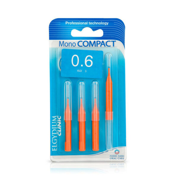 Elgydium Clinic Monocompact, Μεσοδόντια Βουρτσάκια 0.6mm 4τμχ