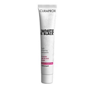 Curaprox White is Black Toothpaste Μαύρη Οδοντόκρεμα με ενεργό άνθρακα & γεύση λεμόνι - μέντα, 90ml