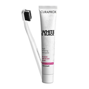 Curaprox White is Black Set Με Μαύρη Οδοντόκρεμα με ενεργό άνθρακα, 90ml & ΜΑΖΙ Οδοντόβουρτσα CS 5460, 1 τεμάχιο