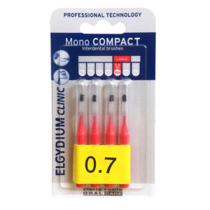 Elgydium Clinic Monocompact, Μεσοδόντια Βουρτσάκια 0.7mm 4τμχ