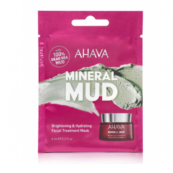 Ahava Mineral Mud Brightening & Hydrating Facial Treatment Mask, Μάσκα Προσώπου Για Ενυδάτωση & Λάμψη, 6ml