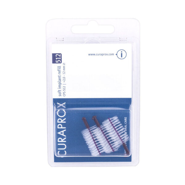 Curaprox CPS Soft Implant 512 Μεσοδόντια Βουρτσάκια Μωβ, 5 τεμάχια