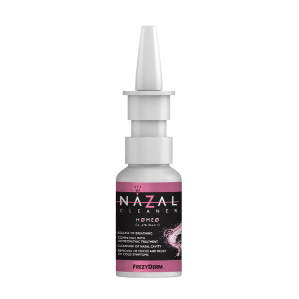 Frezyderm Nazal Cleaner Homeo για Ανακούφιση από το Κρυολόγημα  Συμβατό με Ομοιοπαθητική Υπέρτονο αλατούχο διάλυμα 2,2% NaCl, 30ml