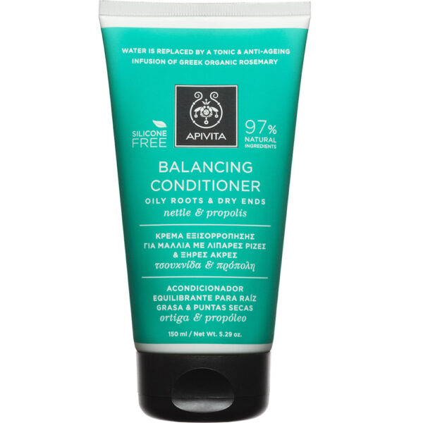 Apivita Oily Roots Dry Ends Balancing Conditioner Κρέμα Μαλλιών Εξισορρόπησης για Λιπαρές Ρίζες & Ξηρές Άκρες, 150ml
