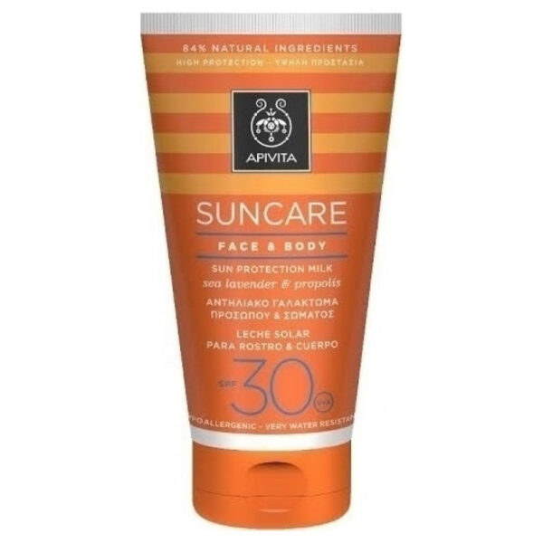 Apivita Suncare Travel Size Face & Body SPF30 Αντιηλιακό Γαλάκτωμα Προσώπου & Σώματος, 100ml