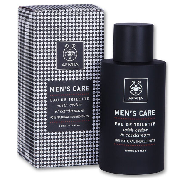 APIVITA MEN'S CARE Eau de Toilette με Κέδρο & Κάρδαμο,100ml