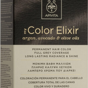 Apivita  My Color Elixir Μόνιμη Βαφή Μαλλιών No 5.18  Καστανό Ανοιχτό Σαντρέ Περλέ, 1 τεμάχιο