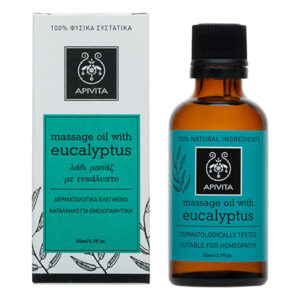 Apivita Eucalyptus Λάδι μασάζ για τον χειμώνα, Με Ευκάλυπτο & δεντρολίβανο, 50ml