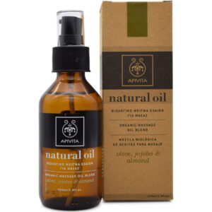 APIVITA Natural Oil Βιολογικό Μείγμα Φυτικών Ελαίων για Μασάζ με Ελιά, Jojoba & Αμύγδαλο, 100ml