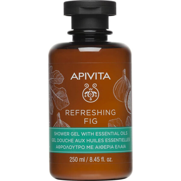 Apivita Refresing Fig Shower Gel με Essential Oils, Αφρόλουτρο Με Σύκο & Αιθέρια Έλαια, 250ml