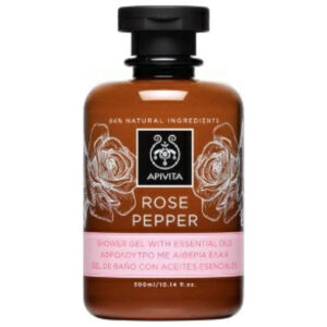Apivita Rose Pepper Αφρόλουτρο Ενυδατικό με Τριαντάφυλλο & Μαύρο Πιπέρι, 300ml