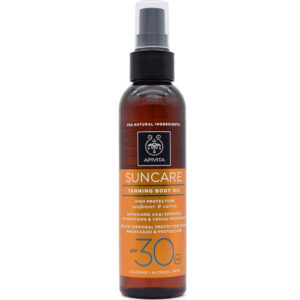 Apivita Suncare Tanning Body Oil SPF30 Αντιηλιακό Λάδι Σώματος για μαύρισμα με Καρότο & Ηλίανθο, 150ml