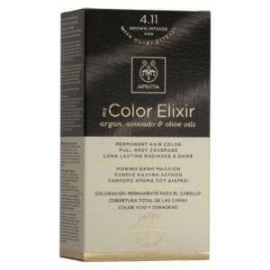 Apivita  My Color Elixir Μόνιμη Βαφή Μαλλιών No 4.11 Καστανό Έντονο Σαντρέ, 1 τεμάχιο