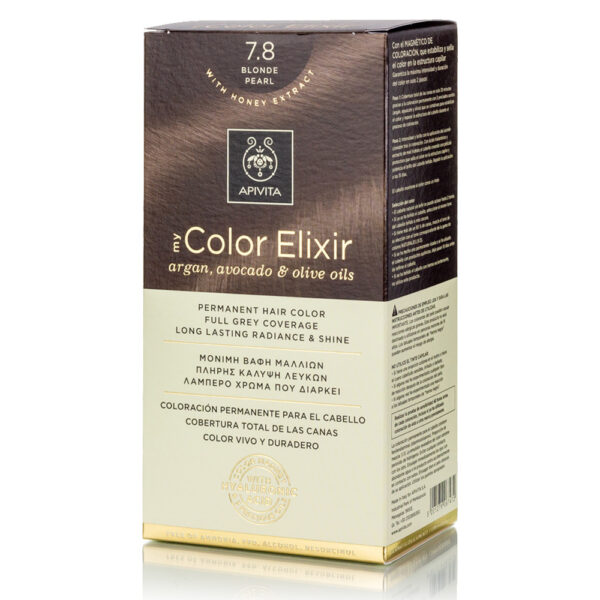 Apivita My Color Elixir Μόνιμη Βαφή Μαλλιών No 7.8  Ξανθό Περλέ, 1 τεμάχιο