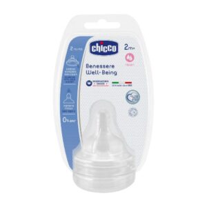 Chicco Well Being 2m+ Θηλή Σιλικόνης Μεσαίας Ροής "Σαν τη Μαμά", 2 τεμάχια