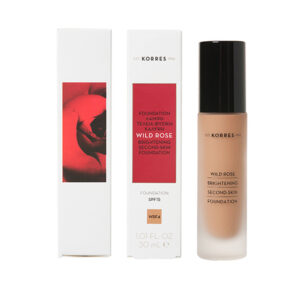 Korres Wild Rose Brightening Foundation SPF15 Άγριο Τριαντάφυλλο WRF4 για Λάμψη & Φυσική Κάλυψη, 30ml