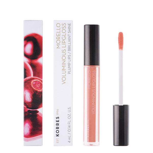 Korres Morello Voluminous Lipgloss 12 Candy Pink με εξαιρετική λάμψη & γεμάτο  χρώμα που διαρκεί, 4ml