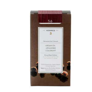 Korres Argan Oil Advanced Colorant 5.6 Καστανό Ανοιχτό Κόκκινο Μόνιμη Βαφή Μαλλιών με Τεχνολογία Pigment Lock που κλειδώνει το Χρώμα, 50ml