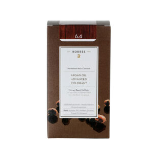 Korres Argan Oil Advanced Colorant 6.4  Ξανθό Σκούρο Χάλκινο Μόνιμη Βαφή Μαλλιών με Τεχνολογία Pigment Lock που  κλειδώνει το Χρώμα, 50ml