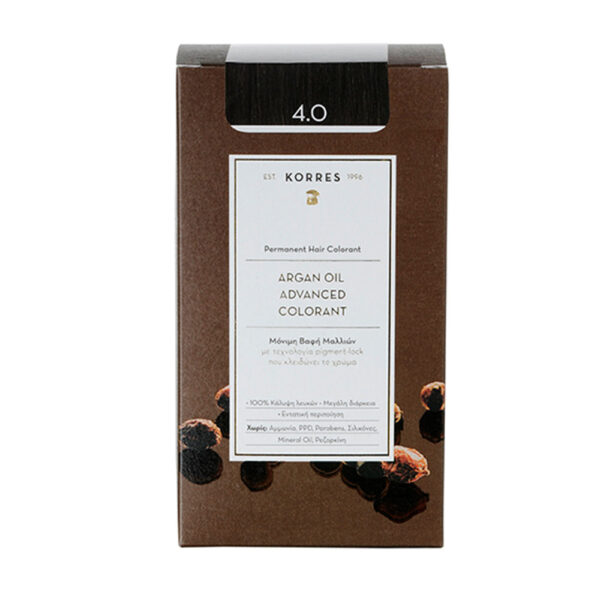 Korres Argan Oil Advanced Colorant 4.0 Καστανό Φυσικό, 50ml