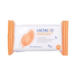 Lactacyd Intimate Wipes 15τεμ, Υγρά Μαντηλάκια καθαρισμού για την Ευαίσθητη Περιοχή