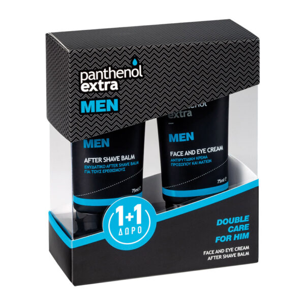 Panthenol Extra Men Double Care for Him Face-Eye Cream 75 ml & After Shave Balm, 75 ml