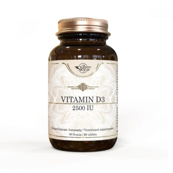 Sky Premium Life Vitamin D3 2500IU 60tabs, για την Ενίσχυση του Ανοσοποιητικού - Των Οστών & των Δοντιών