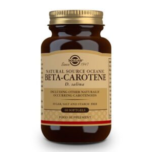 Solgar Beta Carotene 7mg Συμπλήρωμα Διατροφής Βήτα Καροτίνη με Αντιοξειδωτική Δράση, Συμβάλλει στη Διατήρηση Υγιούς Δέρματος & στην Ενίσχυση της Όρασης, 60softgels