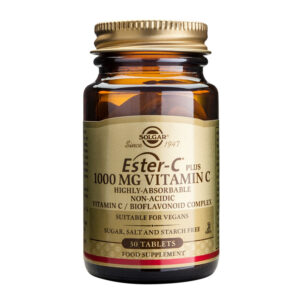 Solgar Ester C 1000mg Συμπλήρωμα Διατροφής  Βιταμίνη C για Ενίσχυση του Ανοσοποιητικού που Απορροφάται 4 Φορές  Περισσότερο, 30tabs