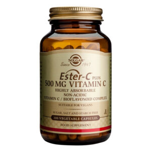 Solgar Ester C 500mg Συμπλήρωμα Διατροφής Βιταμίνη C για Ενίσχυση του Ανοσοποιητικού που Απορροφάται 4 Φορές  Περισσότερο, 100veg.caps