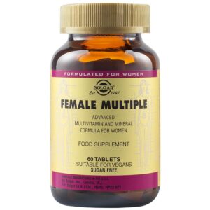Solgar Female Multiple, 60 tabs. Πολυβιταμίνη με μέταλλα, ιχνοστοιχεία που βοηθούν στη στήριξη της γενικότερης υγείας της γυναίκας