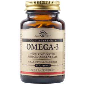 Solgar Omega 3 Double Strength 30 Softgels, για την υγεία του καρδιαγγειακού συστήματος