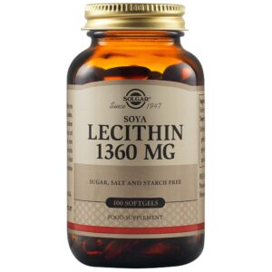 Solgar Lecithin Συμπλήρωμα διατροφής 1360mg, 100Softgels.