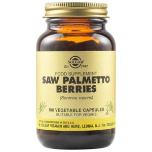Solgar Saw Palmetto Berries 520mg, 100 Vegetable Capsules. Δρα σαν τονωτικό του ανδρικού ουροποιητικού & αναπαραγωγικού συστήματος
