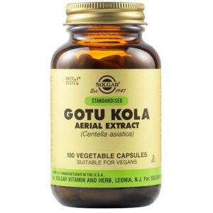 Solgar SPF Gotu Kola Aerial Extract 100 vegetable caps. Συμπλήρωμα χρήσιμο στις κιρσώδεις φλέβες, στην κυτταρίτιδα και σε διάφορα δερματικά προβλήματα