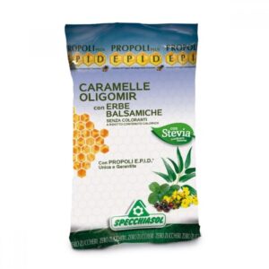 Specchiasol Epid Oligomir Balsamic Candies 67gr, Θεραπευτικές Καραμέλες για το Λαιμό με Πρόπολη - Μυρτιά - Ευκάλυπτο & Μέντα