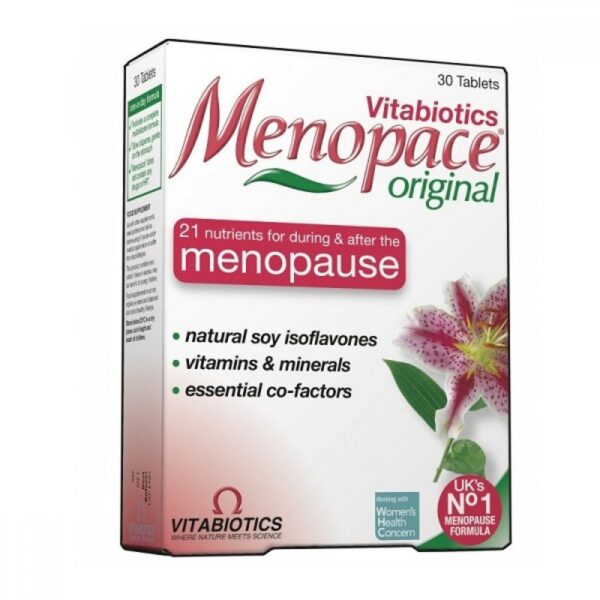 Vitabiotics Menopace Original, Συμπλήρωμα για τα Συμπτώματα της Εμμηνόπαυσης 30tabs