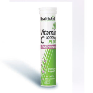 Health Aid Vitamin C 1000mg Plus Echinacea 20 αναβράζουσες ταμπλέτες Λεμόνι