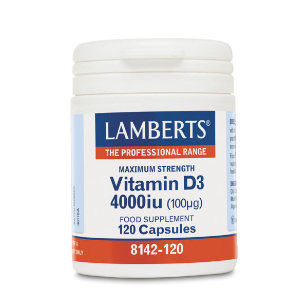 Lamberts VITAMIN D3 4000IU, 120 κάψουλες  
