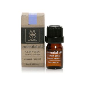 Apivita Essential Oil Clary Sage 100%  Βιολογικό Αιθέριο Έλαιο Φασκόμηλο, 5ml