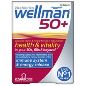 Vitabiotics Wellman 50+ 30tabs,  Συμπλήρωμα με Q10 για Άνδρες άνω των 50 Ετών