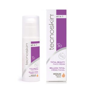 Tecnoskin Total Beauty Face Cream Medium SPF30 Αντιρυτιδική Κρέμα Προσώπου All in One με Χρώμα Μεσαία Απόχρωση, 50ml