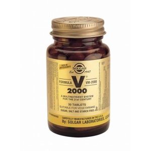 Solgar VM 2000 Πολυβιταμίνη, 30tabs. Περιλαμβάνει βιταμίνες, μέταλλα και ιχνοστοιχεία, αμινοξέα, αντιοξειδωτικά, πεπτικά ένζυμα, υπερτροφές, βότανα, ίνες και βιοφλαβονοειδή