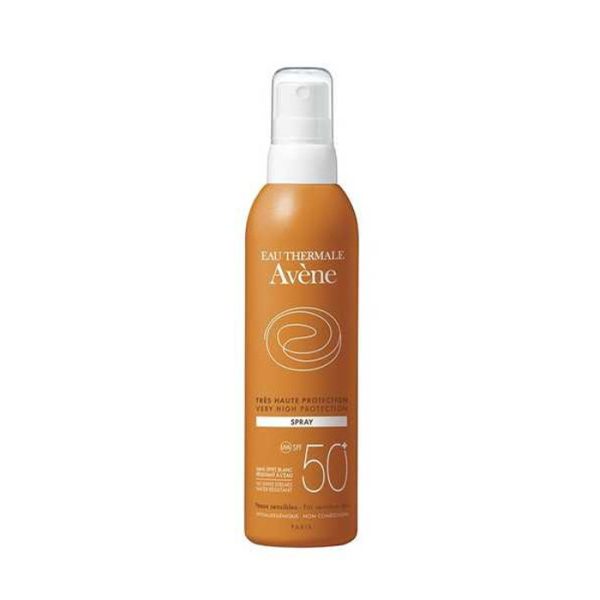 Avene Spray SPF50+ Push Spray Αντιηλιακό Προσώπου & Σώματος σε Μορφή Σπρέι για το Ευαίσθητο Δέρμα, 200ml