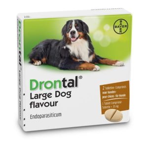 Drontal Plus 35kg - Αντιπαρασιτικό Συμπλήρωμα Για Σκύλους, 8 ταμπλέτες
