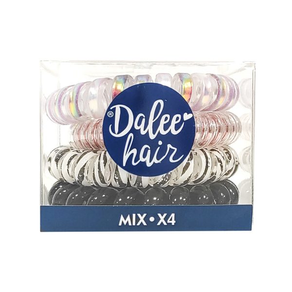Medisei Dalee Hair Spiral Mix Σπιράλ Λαστιχάκια Μαλλιών 4 Τεμάχια