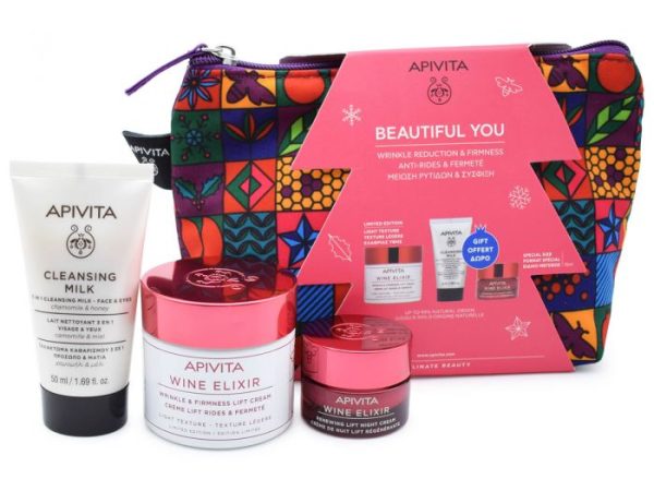 Apivita Promo Wine Elixir Ελαφριάς Υφής 50ml & Lift Night Cream 15ml & Clensing Milk 3in1 50ml