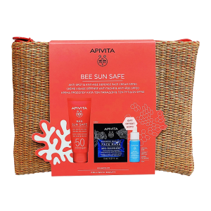 Apivita Promo Bee Sun Safe Anti-Spot & Anti-Age Face Cream 50ml & Face Mask Sea Lavender 2x8ml & Aqua Beelicious Booster 10ml