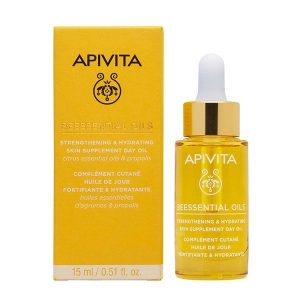 Apivita Beessential Oils Day Oil 15ml - Έλαιο Προσώπου Ημέρας, Συμπλήρωμα Ενδυνάμωσης & Ενυδάτωσης